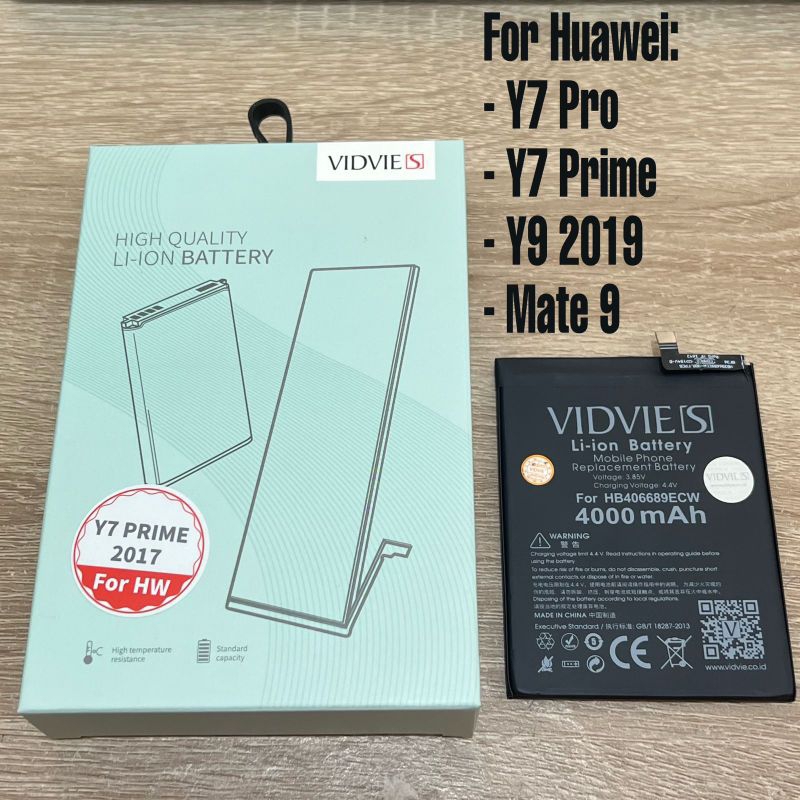 BATERAI VIDVIE S HB406689ECW FOR HUAWEI Y7 PRIME / Y7 PRO / Y9 2019