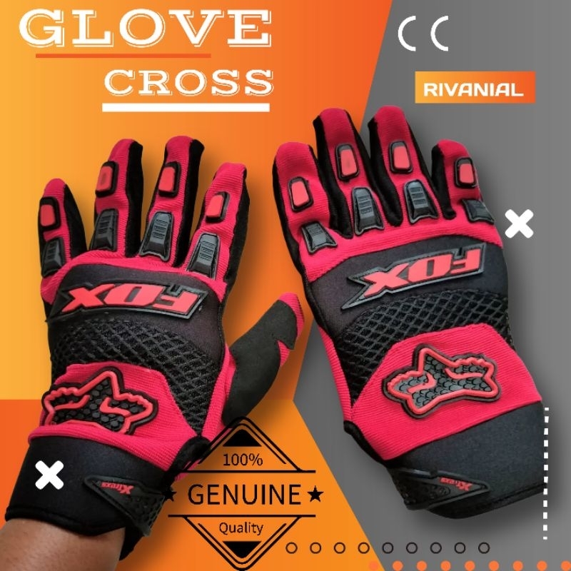 Motor Cross Trail Sarung Tangan Foxx Lokal Glove Xtrexs  Racing/ Sarung Tangan Trail cross