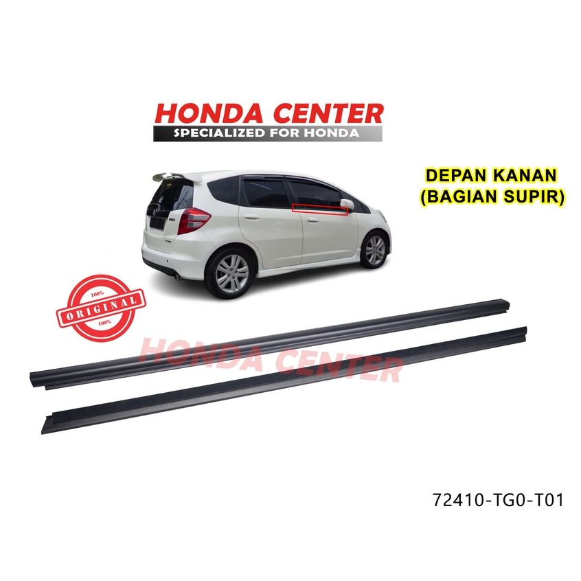 ORIGINAL HONDA,pelipit kaca pintu luar jazz GE8 2008 2009 2010 2011 2012 2013 2014 depan belakang kiri kanan