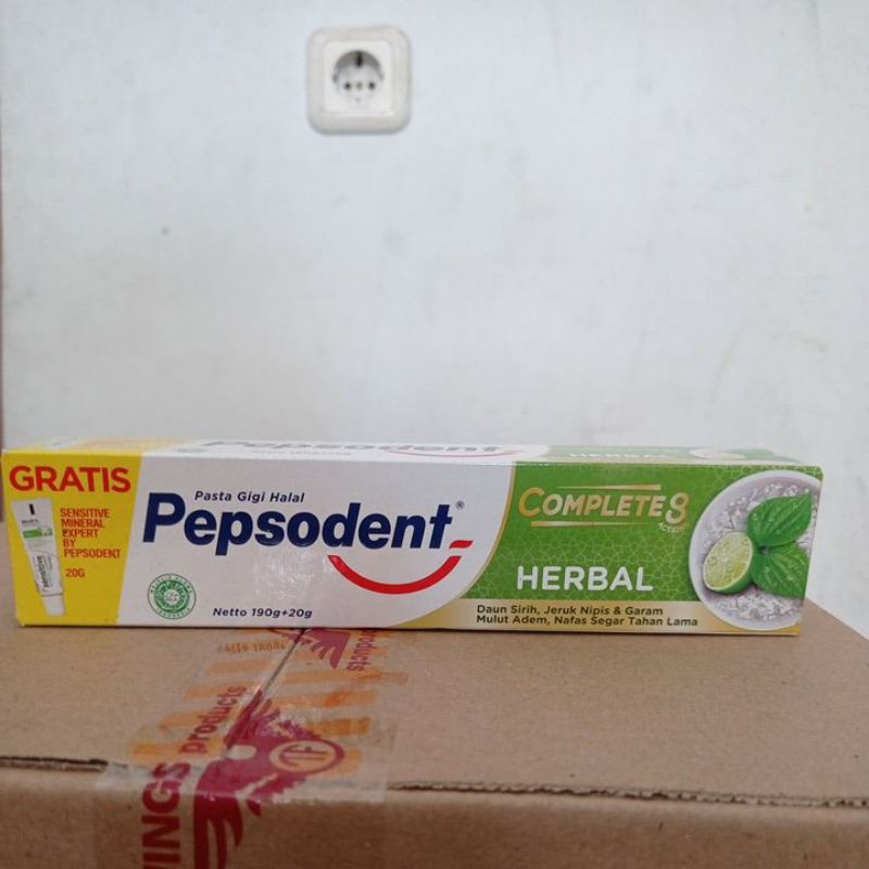 Pepsodent Herbal 190+20g PEPSODENT PASTA GIGI 25gr 75gr 120gr 190gr 225gr Pepsodent Pencegah Gigi Be
