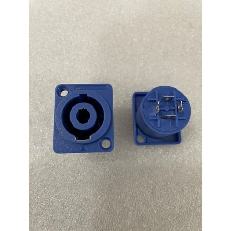 2pcs Soket Speakon BIRU MURAH Socket Speakon