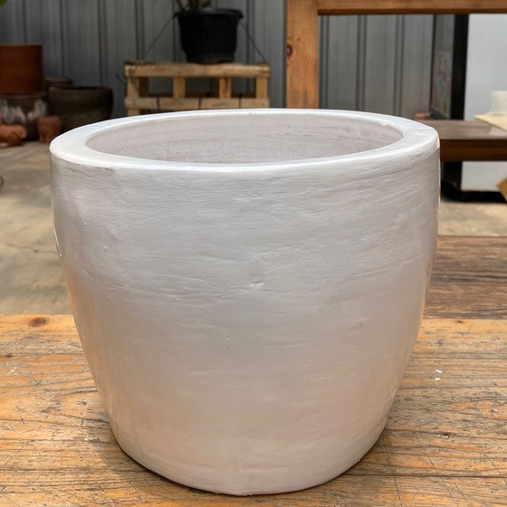 Pot Tembikar Putih 20cm