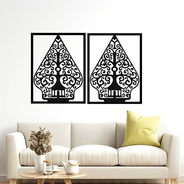 Hiasan Dinding Gunungan Wayang Golek Kayu 3D | Dekorasi Dinding Kayu Wall Decor Wayang Gunungan