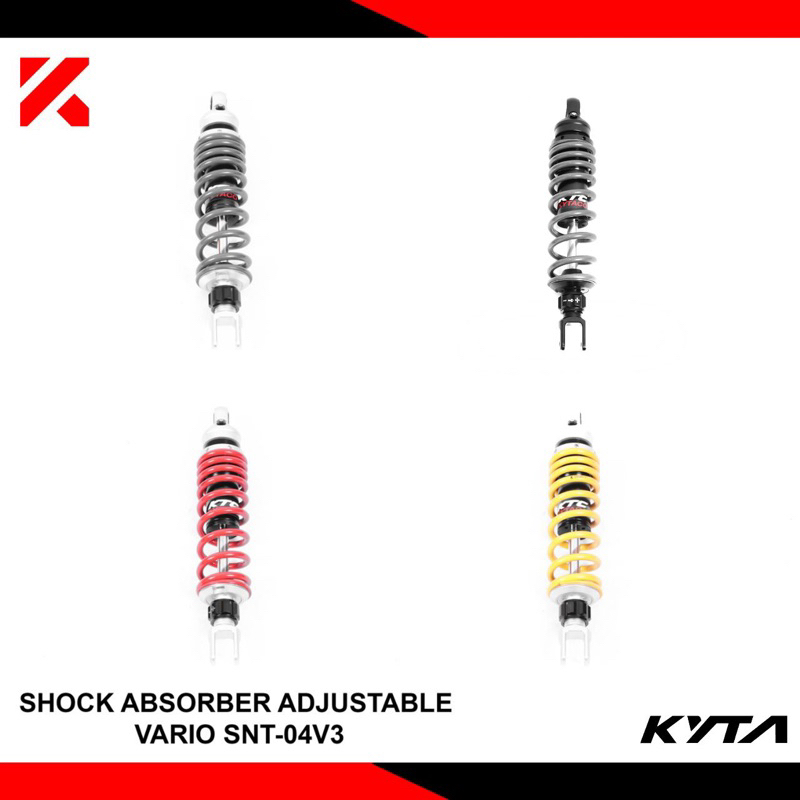 Shock single Shock Ktc Kytaco SNT 04V3 Click Fungsi Rebound Edjustable 300mm Mio & 325mm Vario