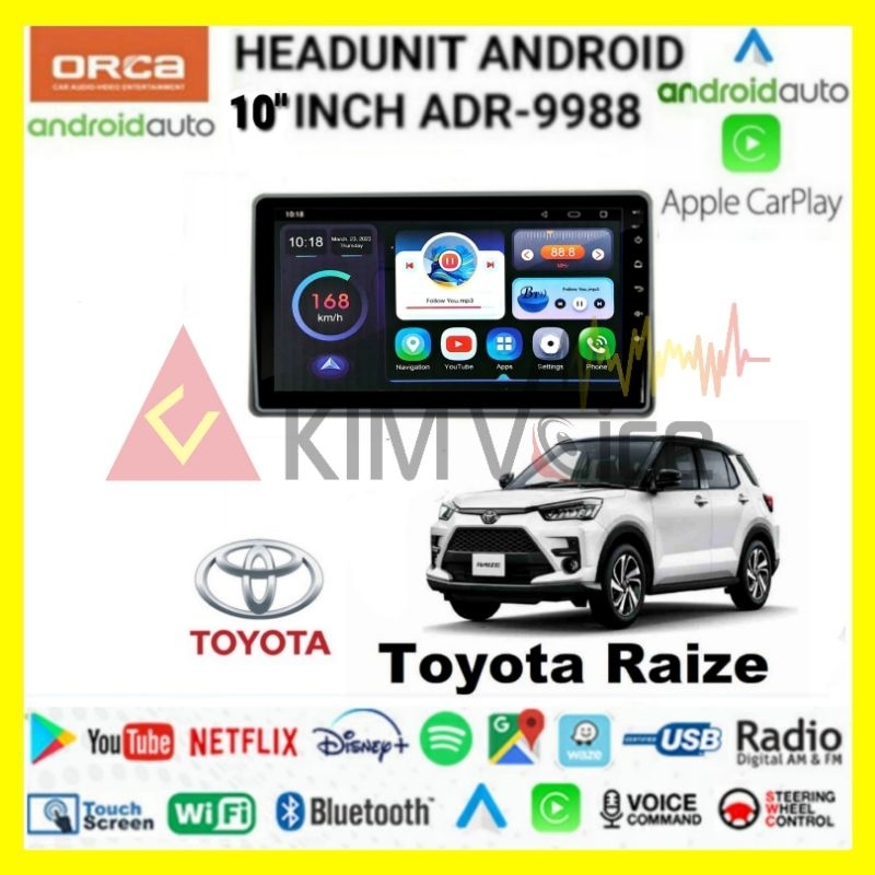 Head Unit Android orca 10 inch OEM Raize Soket pnp