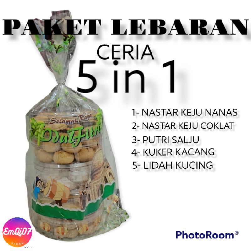 

KUE KERING/KUE LEBARAN/PARCEL LEBARAN/PAKET KUE KERING LEBARAN 5 IN1