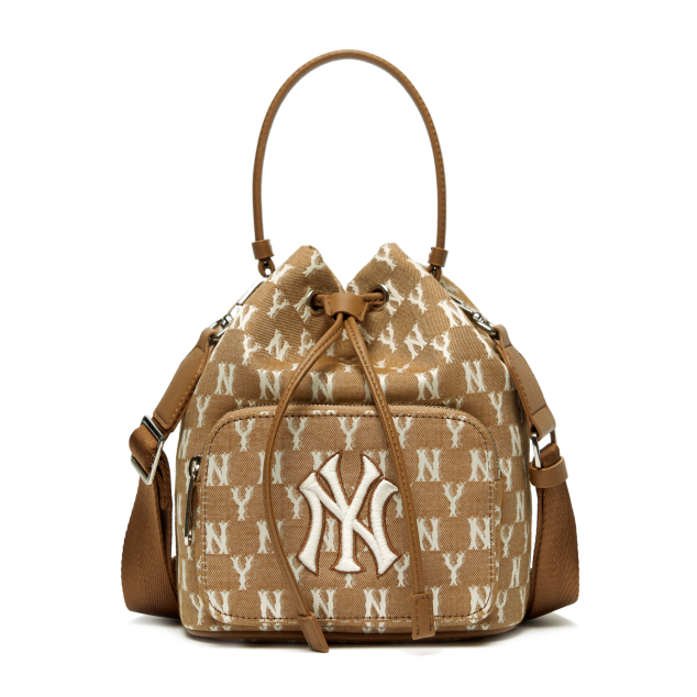 MLB Monogram Jacquard Bucket Bag #Beige