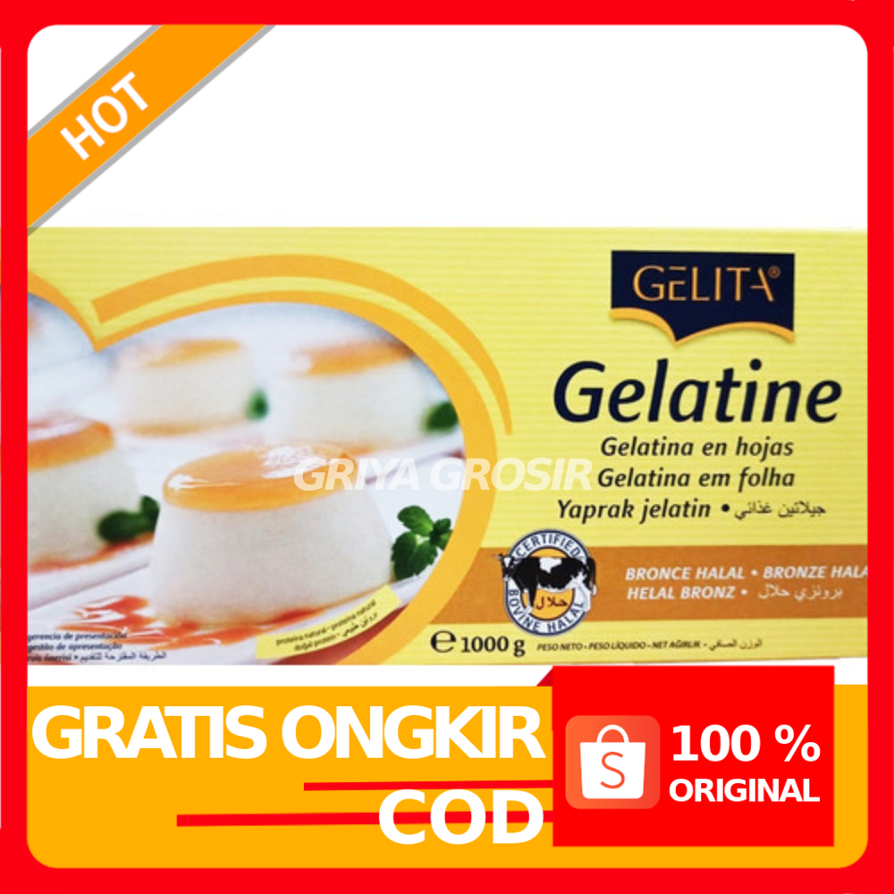 

GELITA Gelatine Sheet / Gelatin Sapi Per Lembar Halal