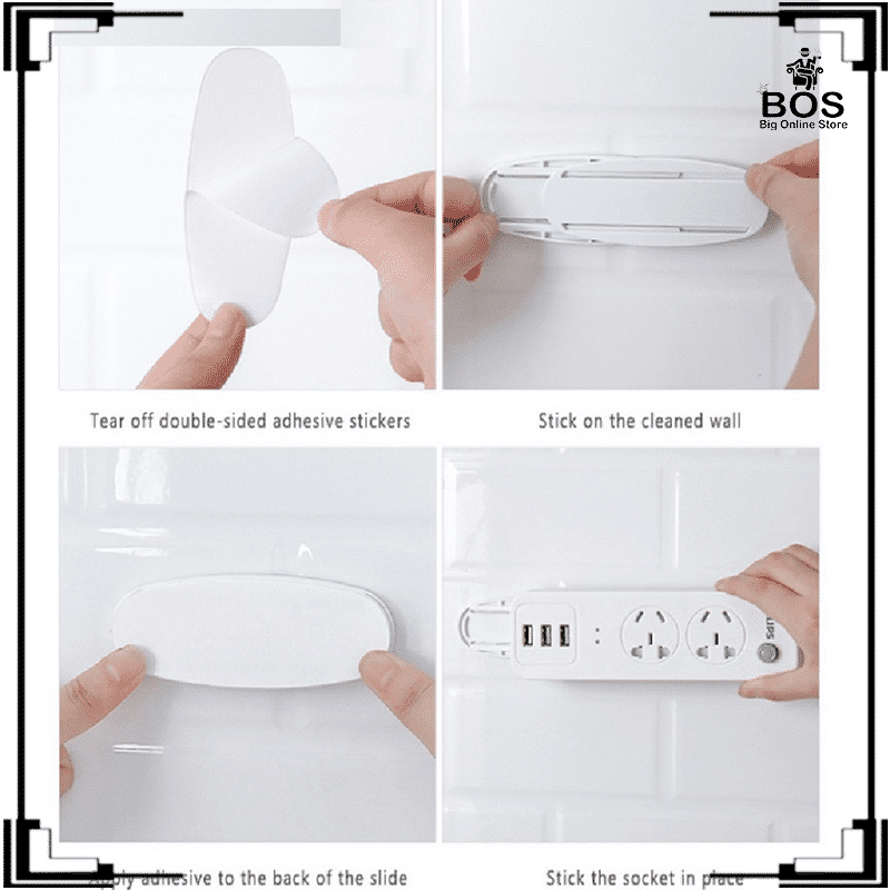 BOS-FIXATOR / GANTUNGAN SOCKET HOOK 1SET TEMPEL DINDING STOP KONTAK/REMOTE DLL SERBAGUNA