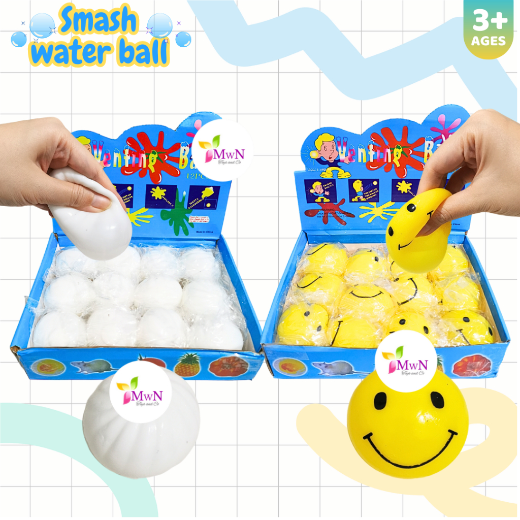 MWN Mainan Smash Water Ball / Bola Pencetan Anti Stress Karakter TYPE 2