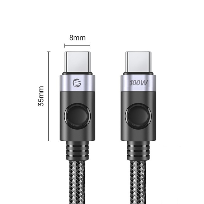 Cable type-c to usb-c pd orico 1.5m 5A 480Mbps 100w fast charging braided c2cz-15 - Kabel charge data 150cm 1.5 meter