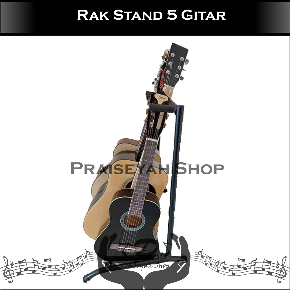 Rak Stand Gitar dan Bass isi 5 Alat Musik