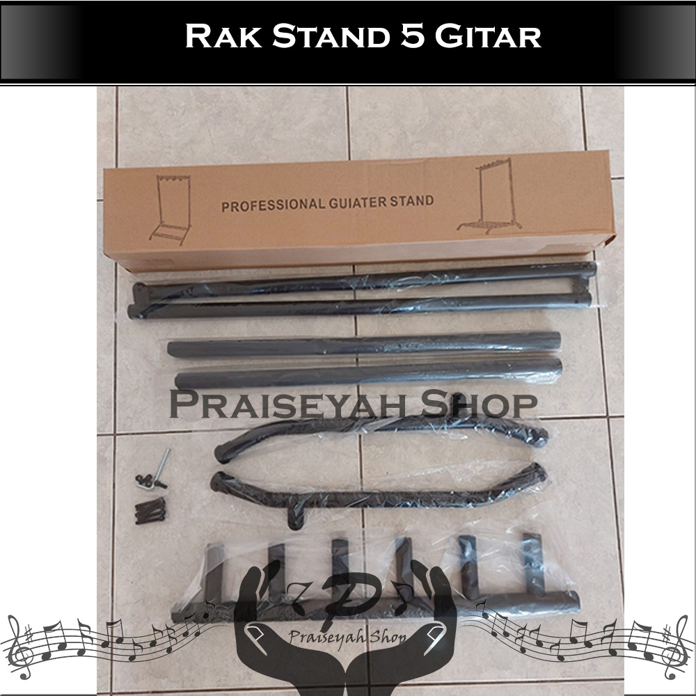 Rak Stand Gitar dan Bass isi 5 Alat Musik