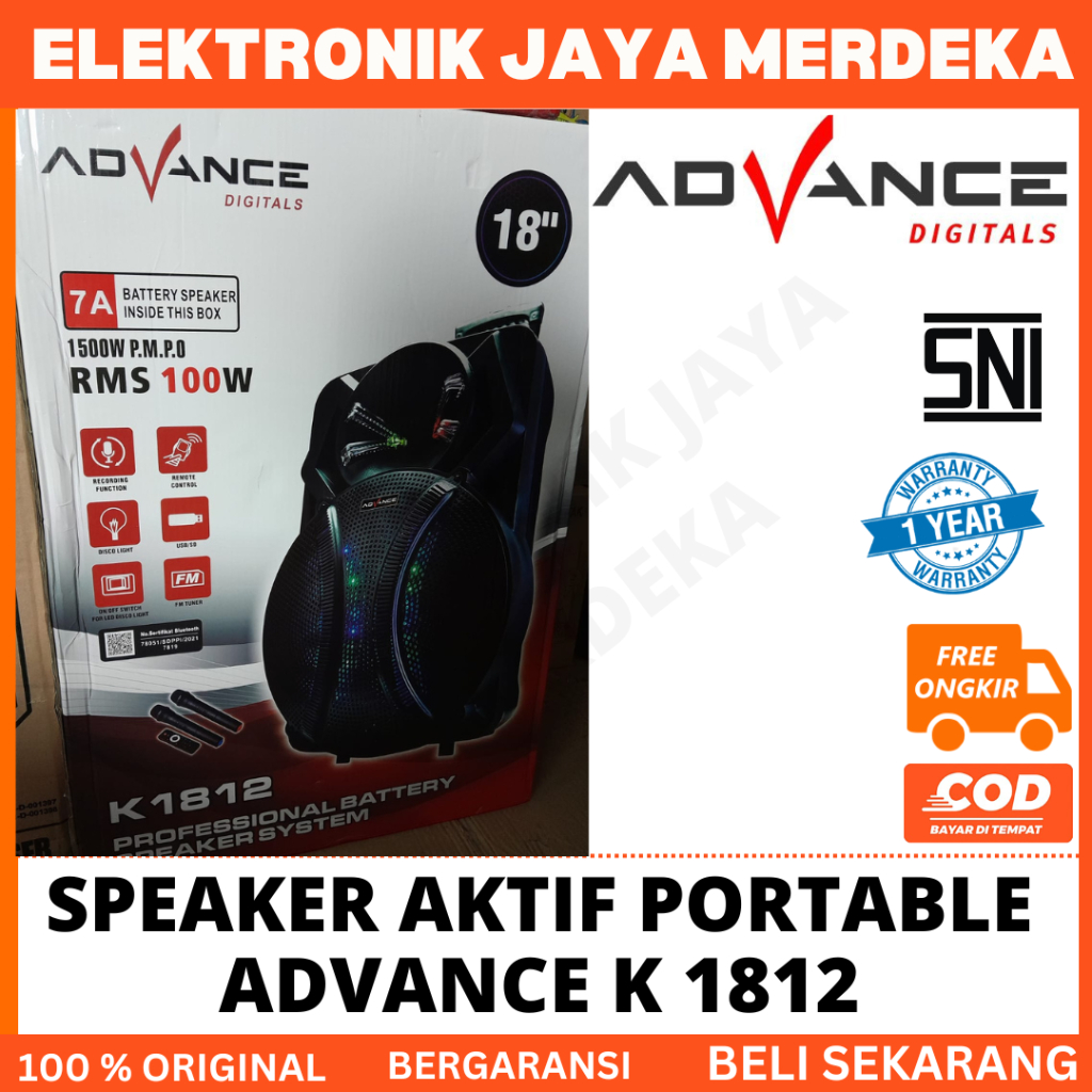 Speaker advance k1812 k 1812 meeting 18" inch//Speaker aktif portable