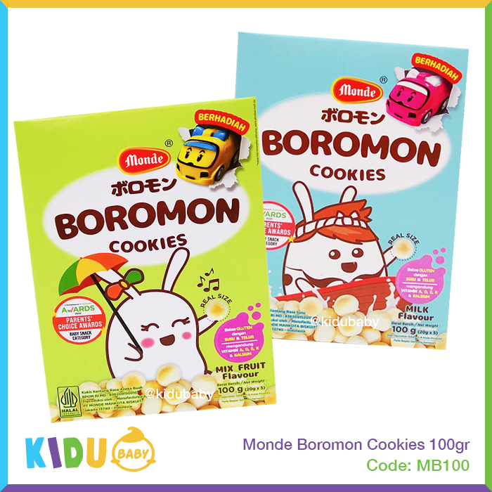 Biskuit Bayi &amp; Anak Monde Boromon Cookies 120gr Cemilan Sehat Bayi &amp; Anak / Kidu Baby