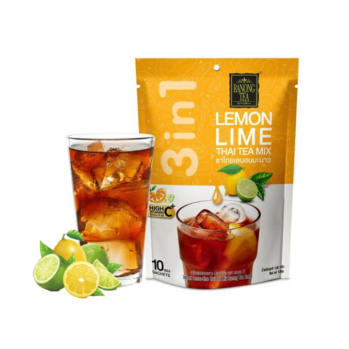 

Ranong Tea - 5sachet - Lemon Lime Thai Tea 13g Teh Khas Thailand
