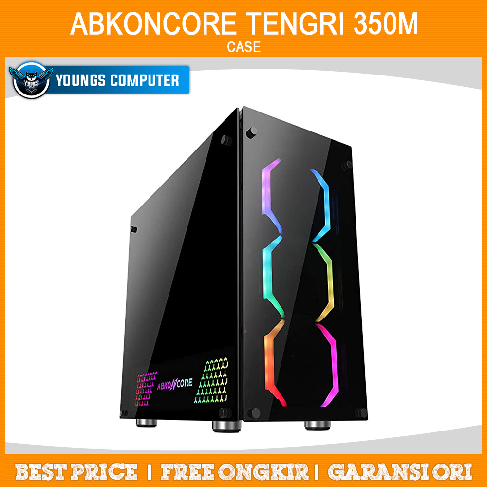 CASE ABKONCORE TENGRI 350M ATX | 4x Temper + PSU Cover LED + 3Fan