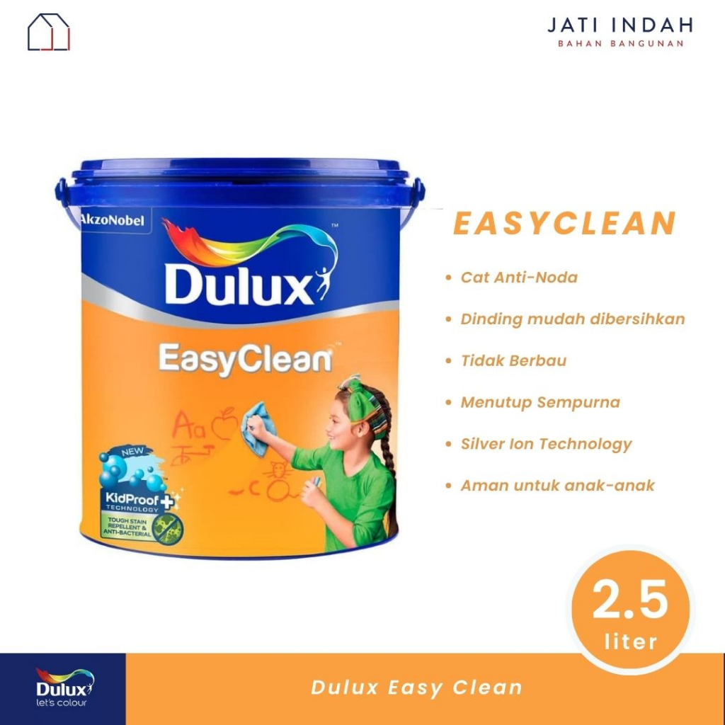 Cat Anti Noda 2.5 Ltr Dulux Easy Clean / Cat Dinding Mudah Dibersihkan