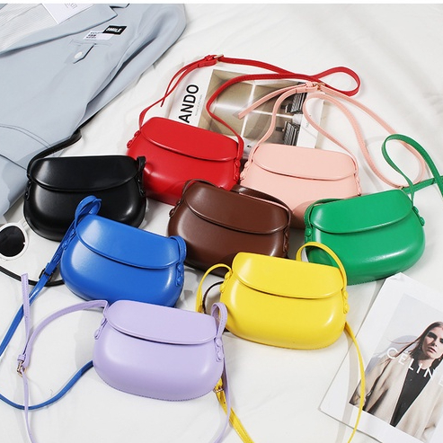 GLORYKIDZ BA2226 Tas Slempang Kasual Warna Permen Sling Bag Vintage Mini Import High Quality Tas Selempang Colourfull
