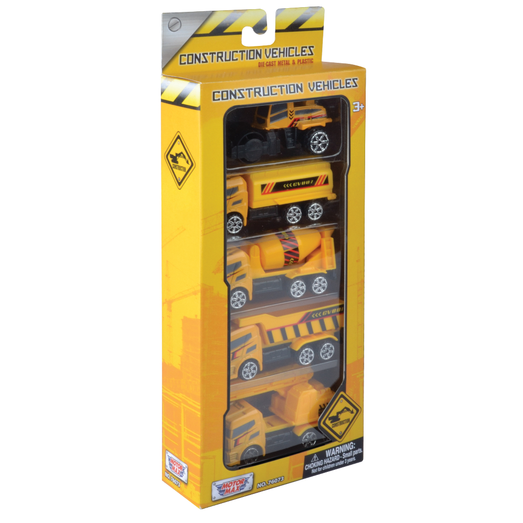 motormax Diecast Truck Konstruksi Dump Truck 5pcs 76073