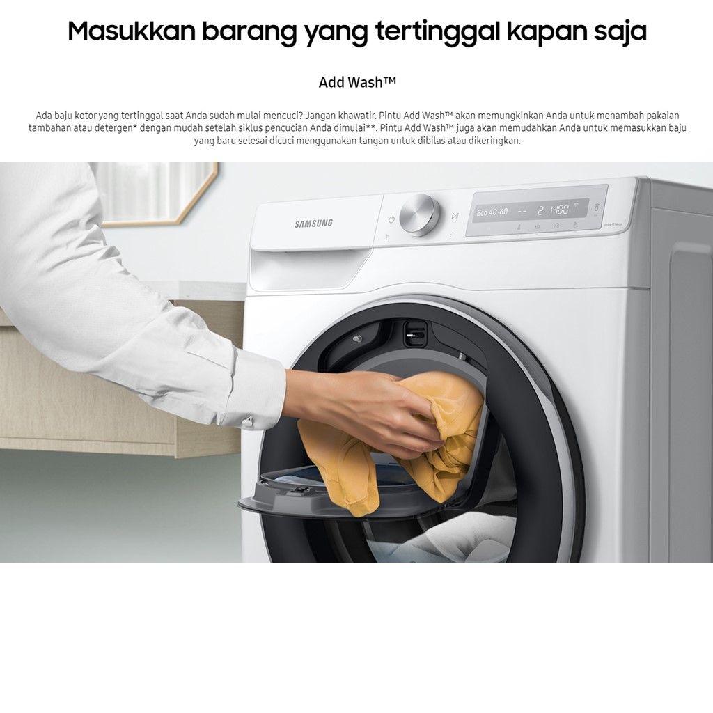 Mesin Cuci Samsung Front Loading [9,5 Kg] WW95T654DLX/SE