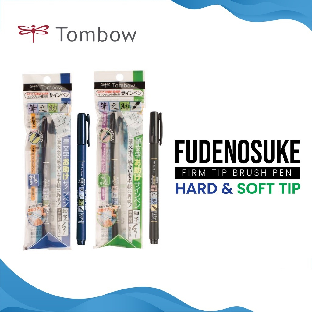 

BN - Brush Pen Tombow Fudenosuke Hard Tip/ Soft Tip / Spidol Pena Kuas