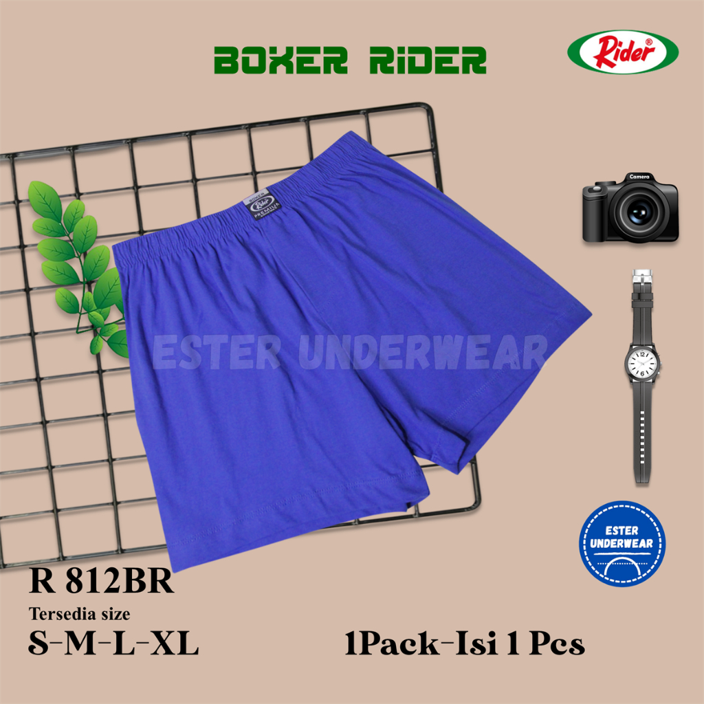 Rider Premium Boxer Man R 812BR Biru ISI 1 Pcs