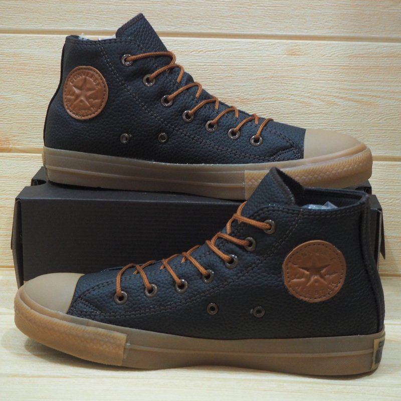 SEPATU CASUAL TINGGI HIGH PRIA BAHAN KULIT SINTETIS HITAM