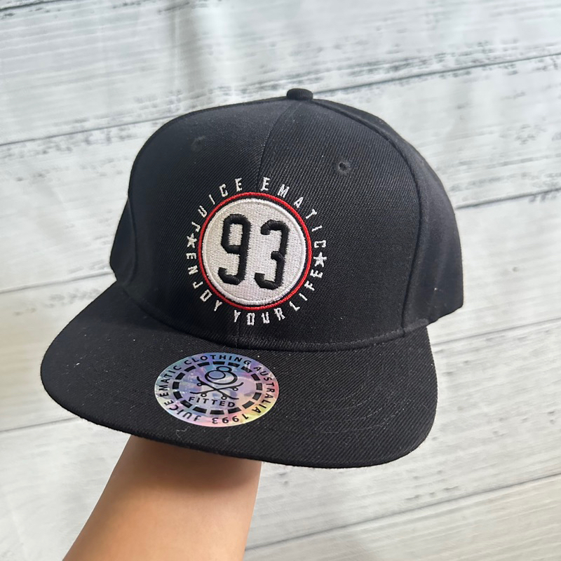 JUICE EMATIC topi hitam snapback MCAP ACTION BLACK NEW ORIGINAL 100%