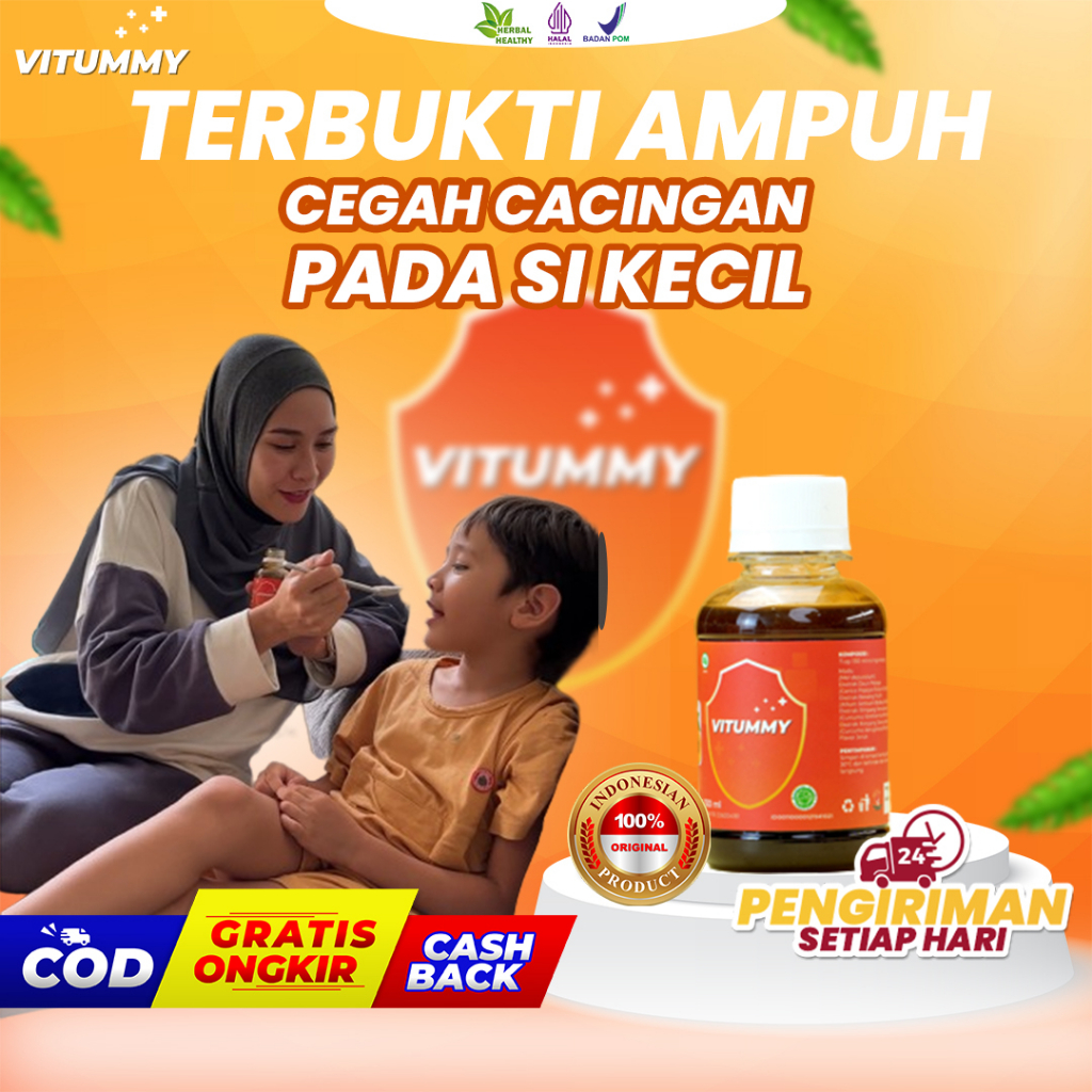 Vitummy - Madu Vitummy Original Ampuh Mengatasi Masalah Cacingan Nafsu Makan Stunting & Badan Kurus