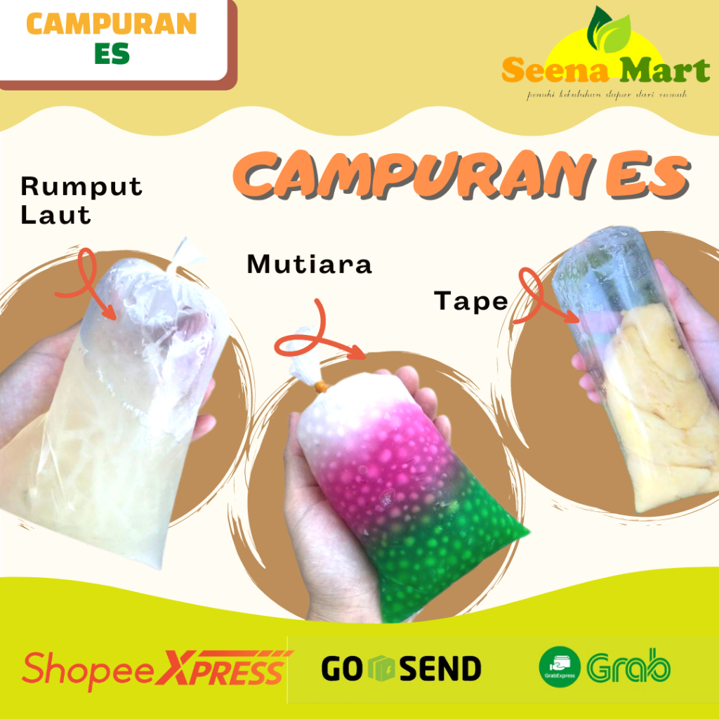 

Cincau Tape Mutiara Campuran Es Pasar Lampung Kolang Kaling Cincau Hitam Nangka Rumput Laut