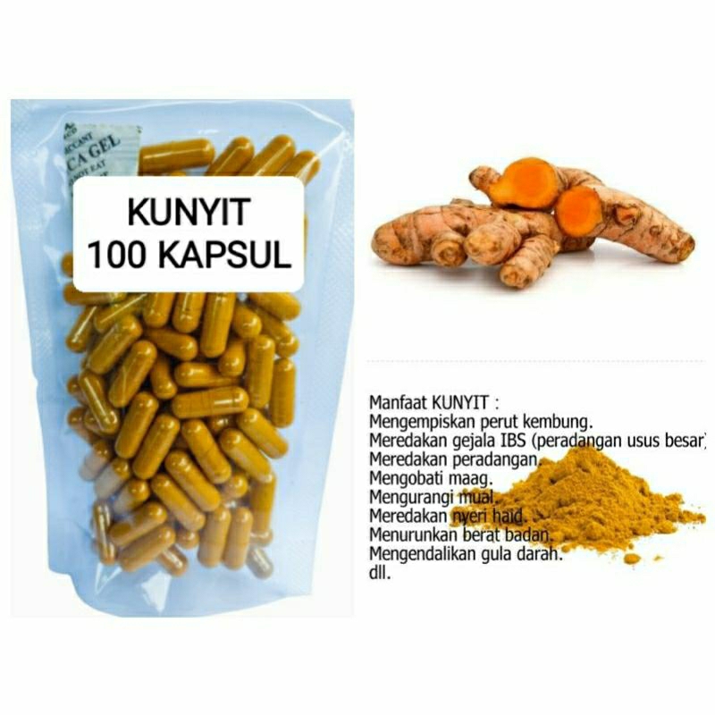 

KUNYIT 100 KAPSUL OBAT HERBAL TERBAIK TOPP SELLER JATIM (PREMIUM QUALITY)