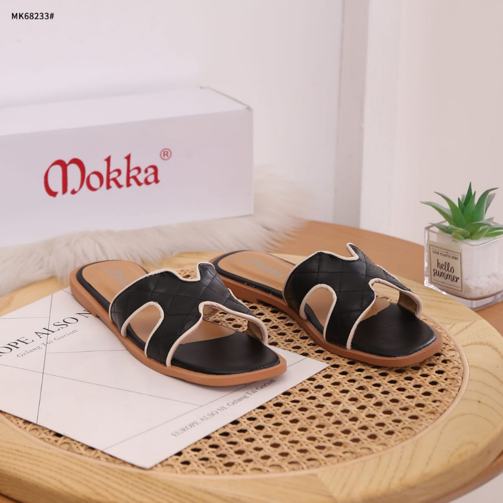 Mokka Casual H With Leather Flat Women Sandal MK68233