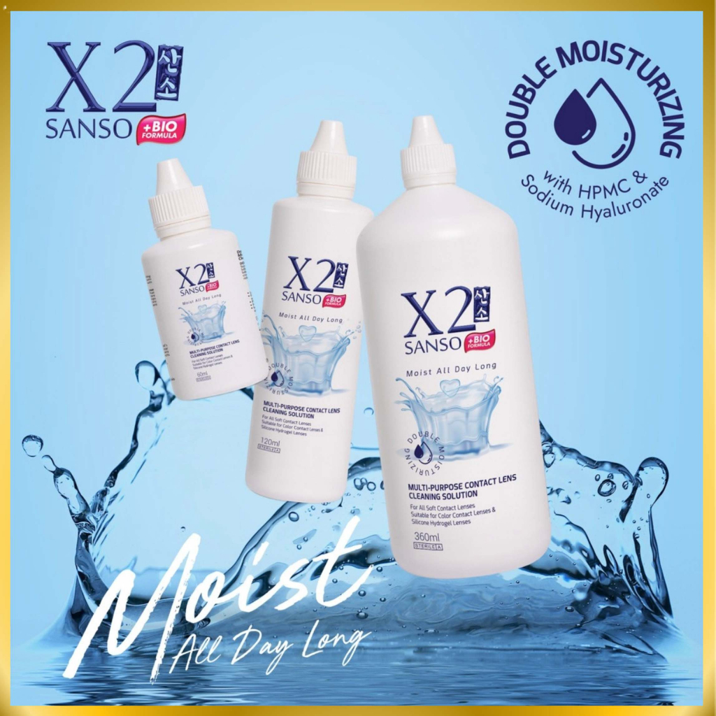 CAIRAN X2 SANSO 120 ML PEMBERSIH PERENDAM SOFTLENS