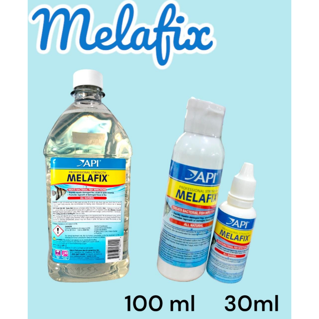 MELAFIX 30 ml / 100 ml Original . Obat ikan untuk sirip dan luka terbuka