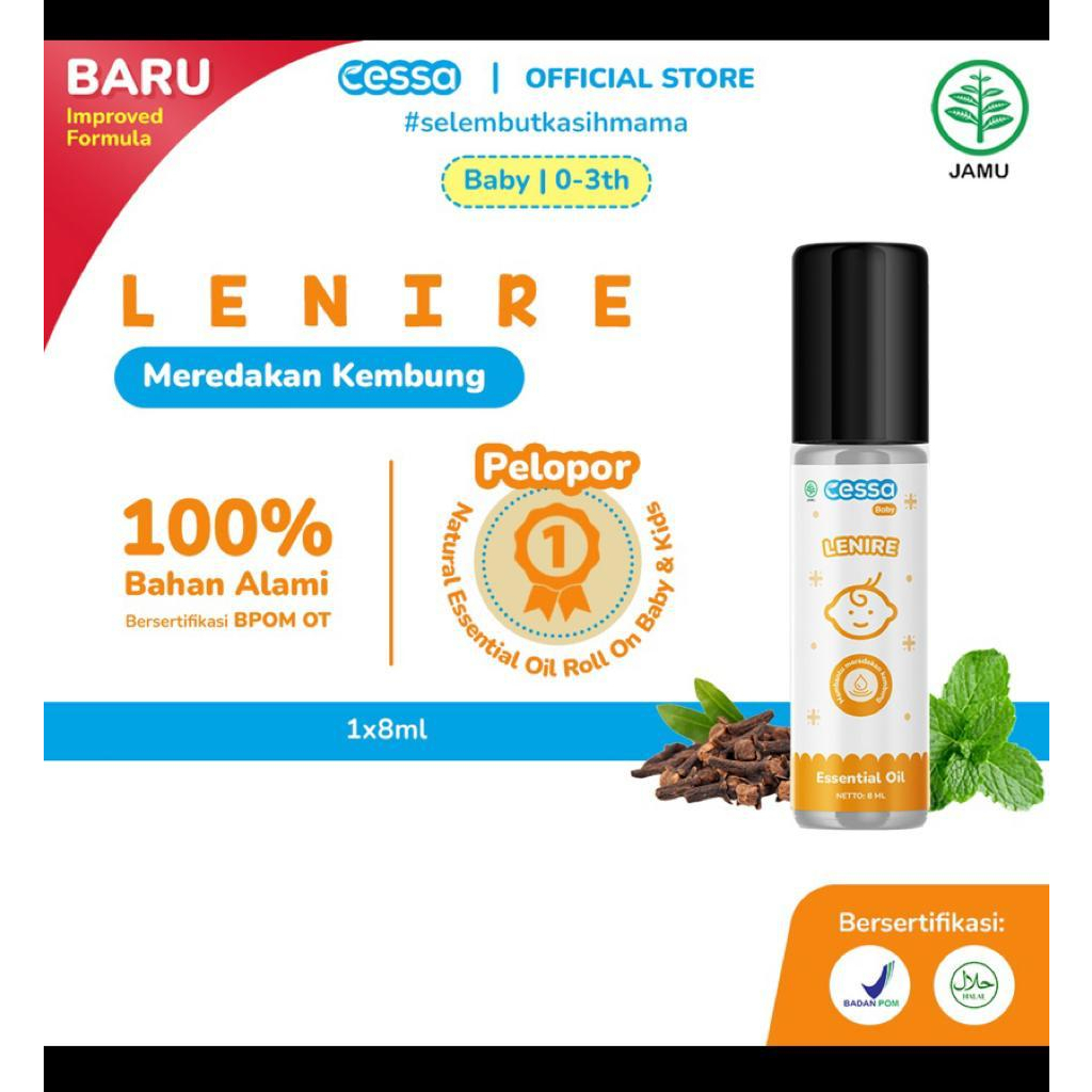 Cessa Baby Lenire - Natural Essential Oil Meredakan Perut Kembung/Mual
