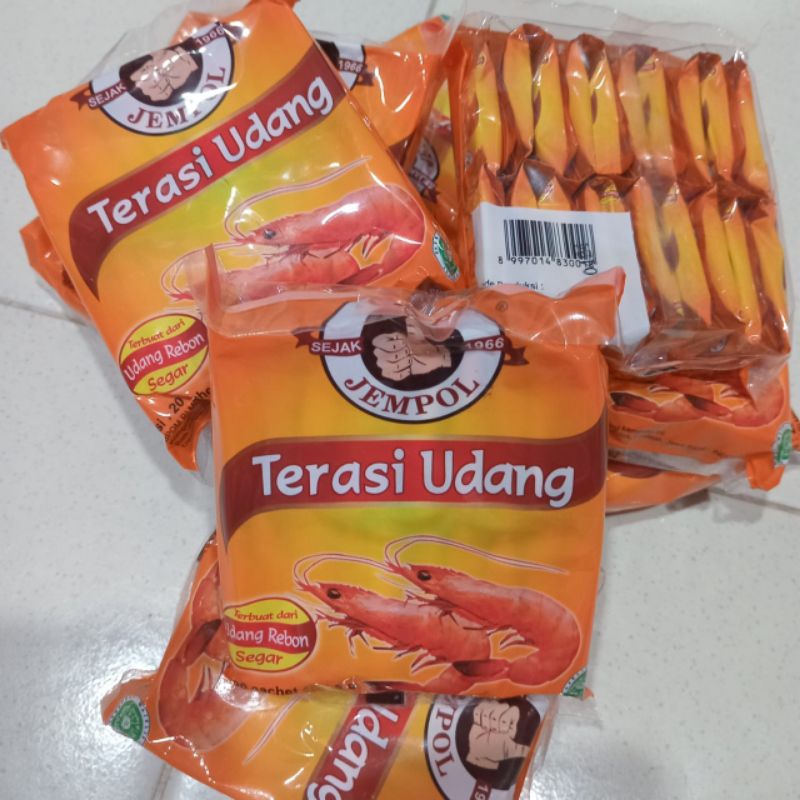 

Terasi udang cap jempol 1 pack ( isi 20 sachet 90 gram )