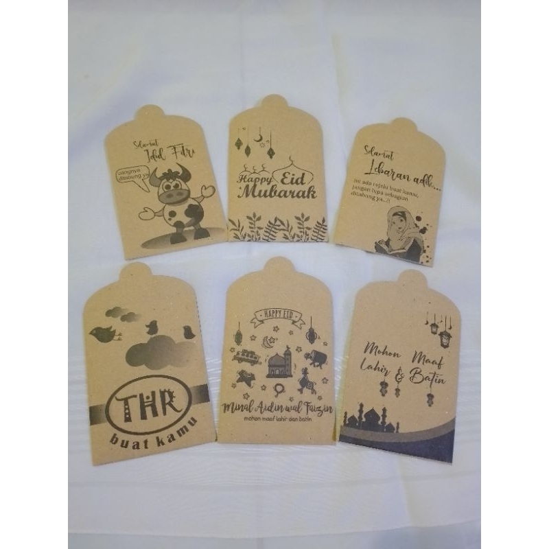 

Amplop lebaran rustik craft murah unik