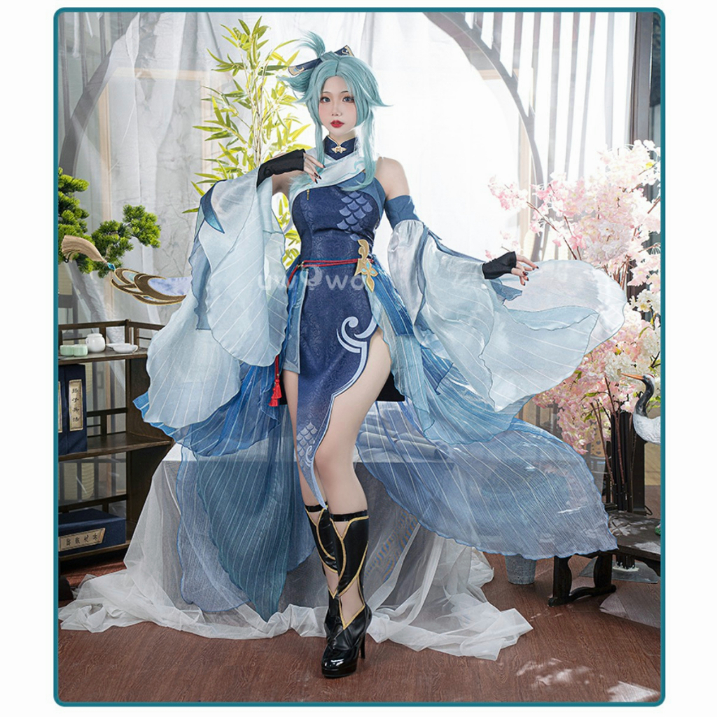 PRE-SALE UWOWO Genshin Impact Madame Ping Liyue Adepti Adeptus Cosplay Costume