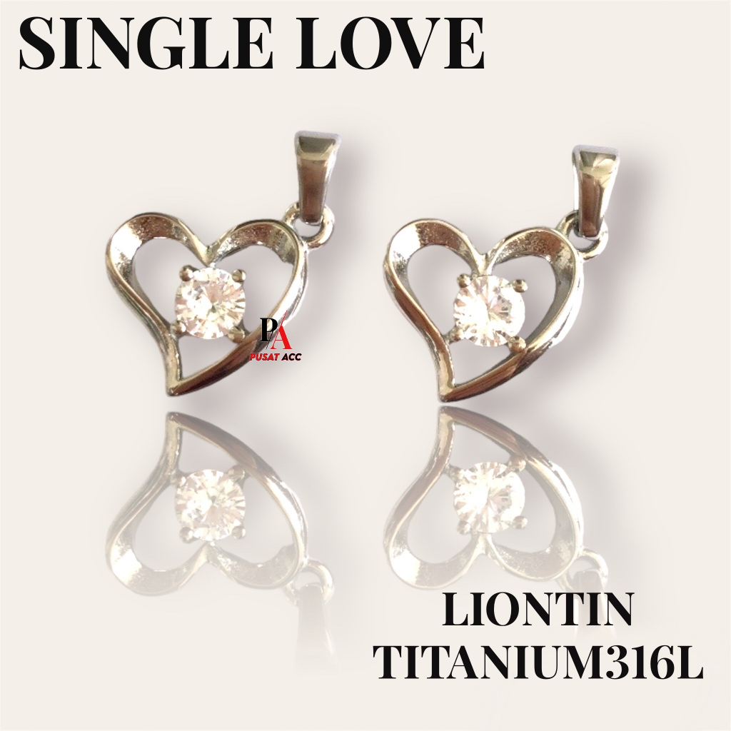 Kalung Liontin Silver Premium Stainless Steel Anti Karat