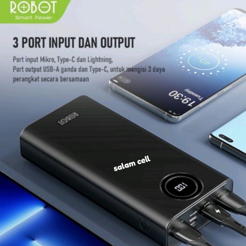 Powerbank Robot RT23 20.000mAh Quick Charge Original Garansi Resmi