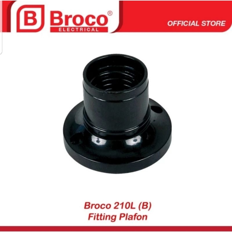 PAKET HEMAT 12 PCS (1 BOX ) FITTING BULAT HITAM BROCO SNI E27