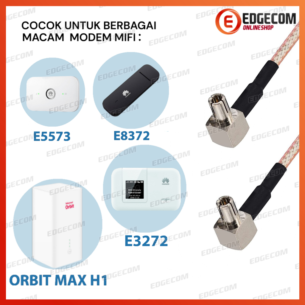 Pigtail N Female to Dual TS9 untuk Modem E5573 Orbit Max E5577 E8373