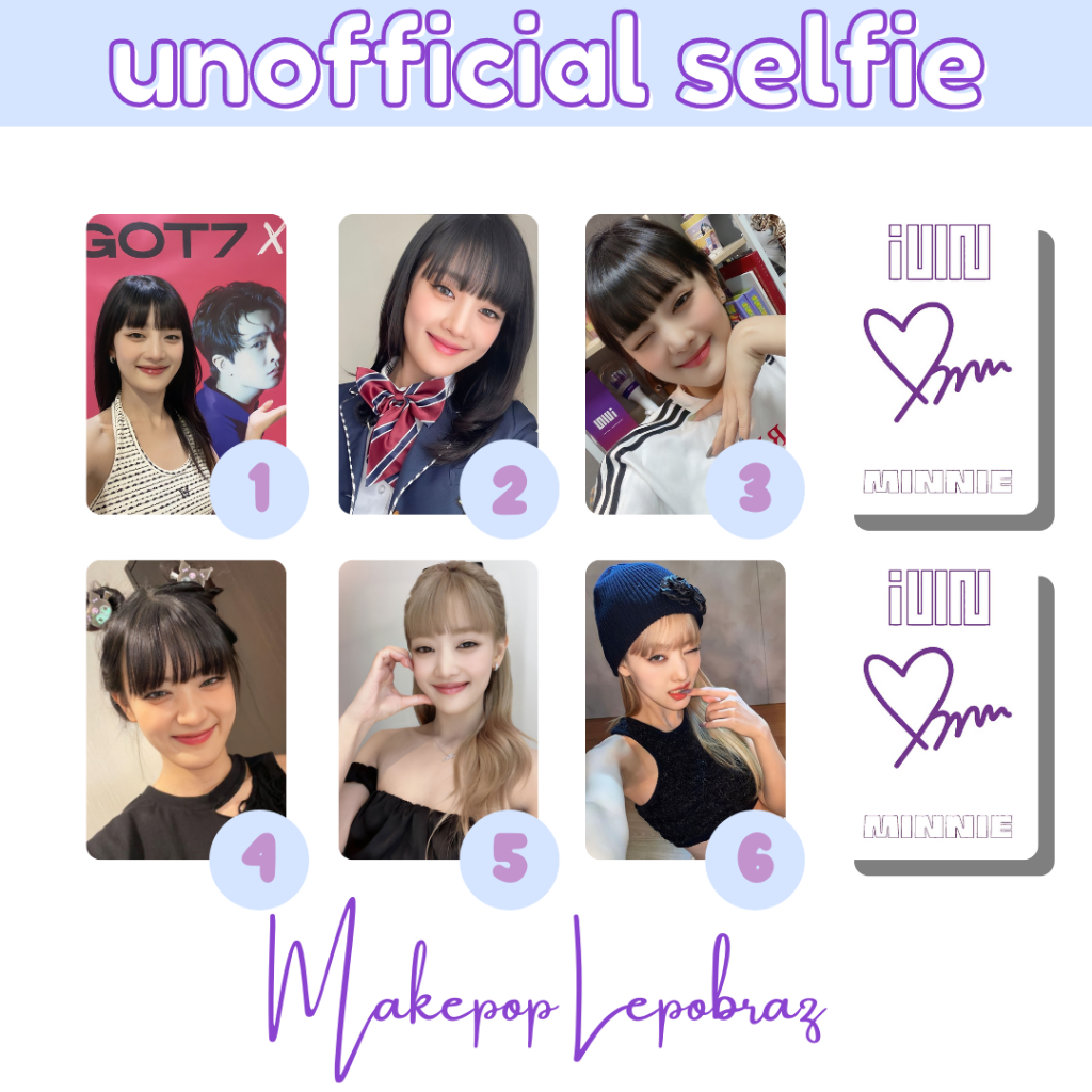 [MIN. 3 PC] G-IDLE GIDLE UNOFFICIAL SELFIE - GIRLFRIENDABLE MINNIE MIYEON SHUHUA SOYEON YUQI