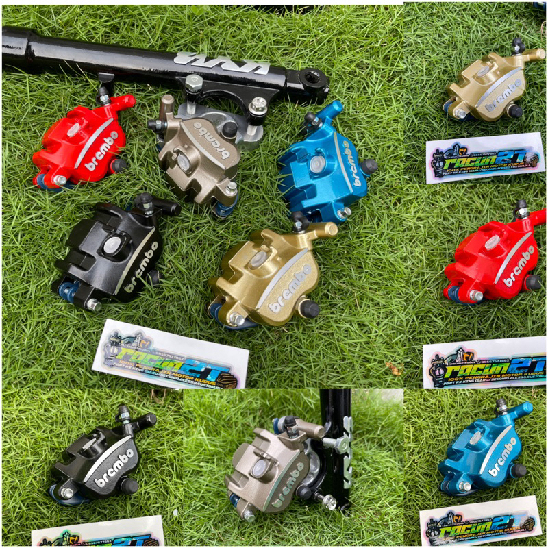 KALIPER BREMBO 2P set BREKET DUDUKAN KALIPER PNP RX KING NEW