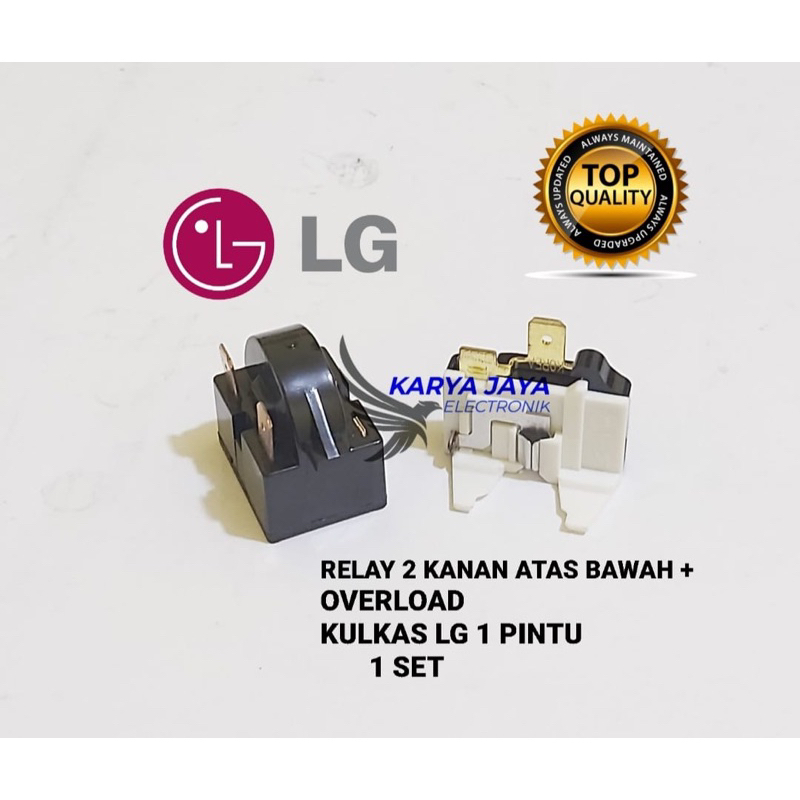 Relay Ptc 2 Pin Kanan Kulkas LG 1 Pintu Relay ptc + Overload kulkas