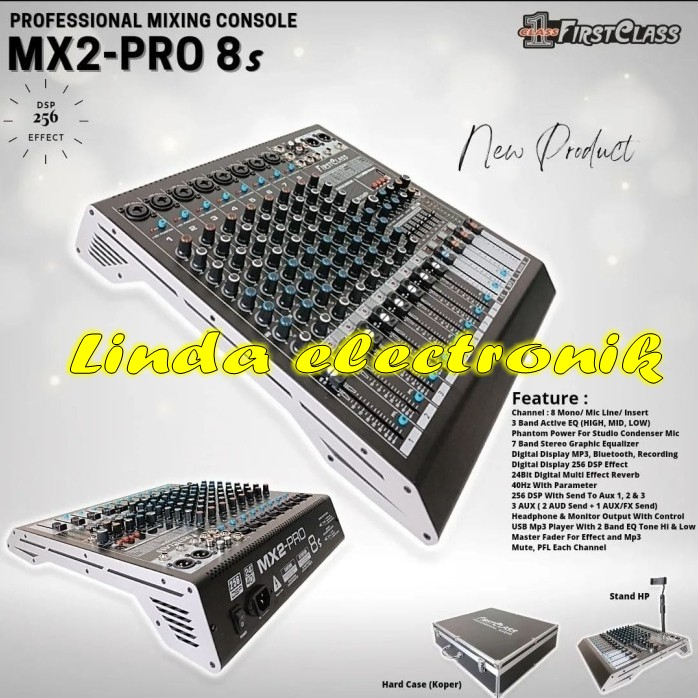 mixer firstclass mx2 pro 8s 8 channel mx2 pro8s garansi original