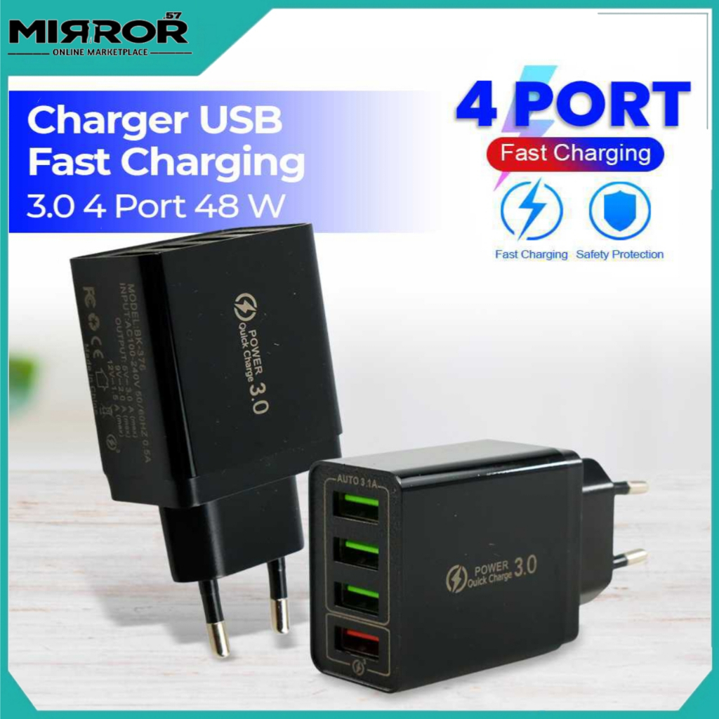 Charger USB Fast Charging 3.0 4 Port USB 48W