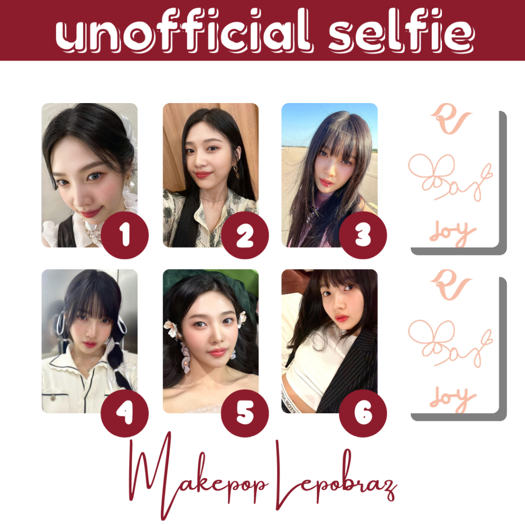 [MIN. 3 PC] RED VELVET UNOFFICIAL SELFIE - GIRLFRIENDABLE IRENE JOY WENDY YERI SEULGI