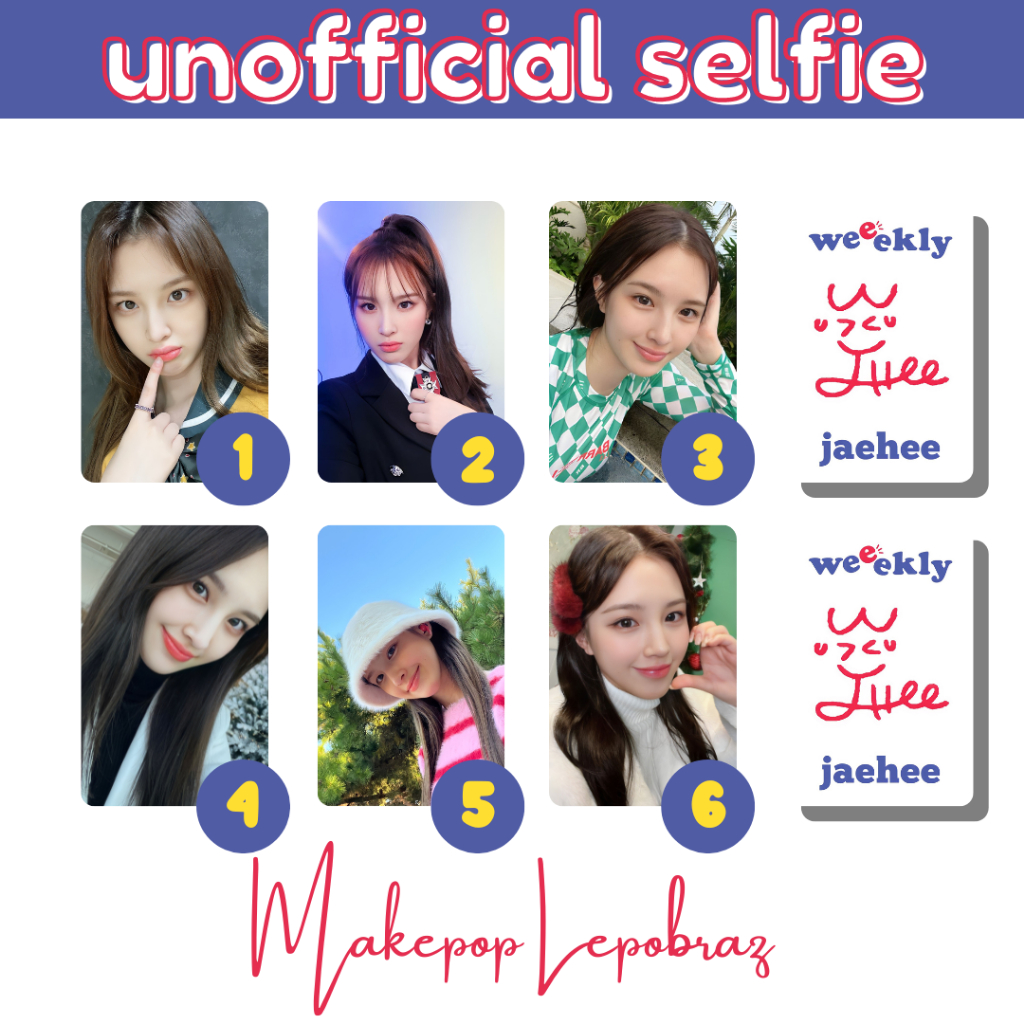 [MIN. 3 PC] WEEEKLY WEEKLY UNOFFICIAL SELFIE - GIRLFRIENDABLE JIHAN ZOA SOOJIN JIYOON MONDAY SOEUN JAEHEE